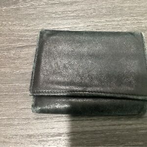 Vintage BUXTON genuine lambskin leather wallet, black.  Est. 1898